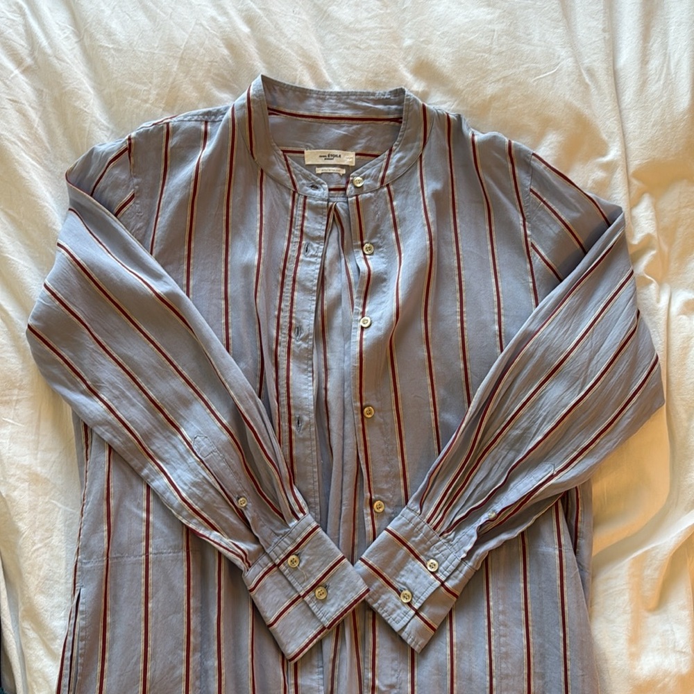Isabel Marant Etoile Yucca Button Down Shirt / Dress Blue - Size 8/38 - Picture 7 of 8